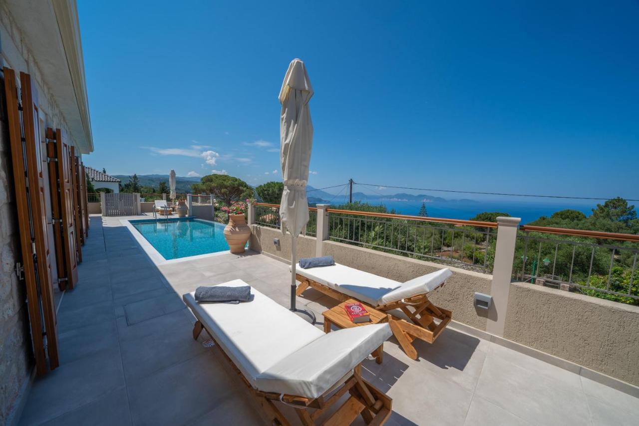 Pitharia Luxury Villa With Amazing Sea Views Khalikerí Extérieur photo